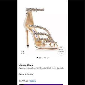 Jimmy choo womens josefine 100 crystal high heal cost 2,400$ with tax & shipping